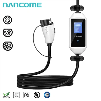 Caricabatterie portatile per veicoli elettrici con schermo LCD