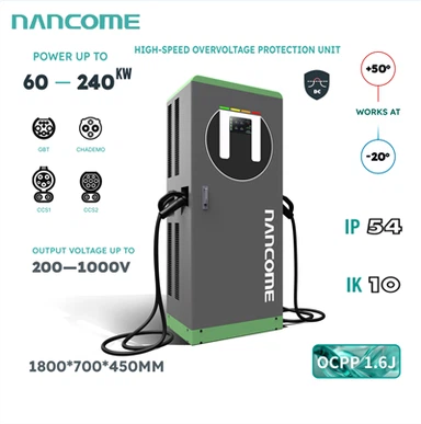 Stazione di ricarica rapida per veicoli elettrici con display a colori